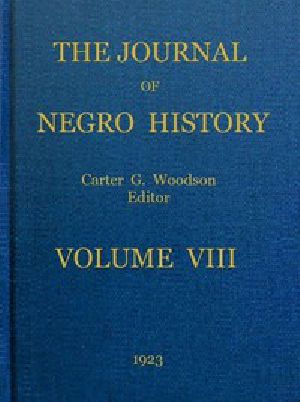 [Gutenberg 44343] • The Journal of Negro History, Volume 8, 1923